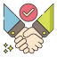 Shake hand icon